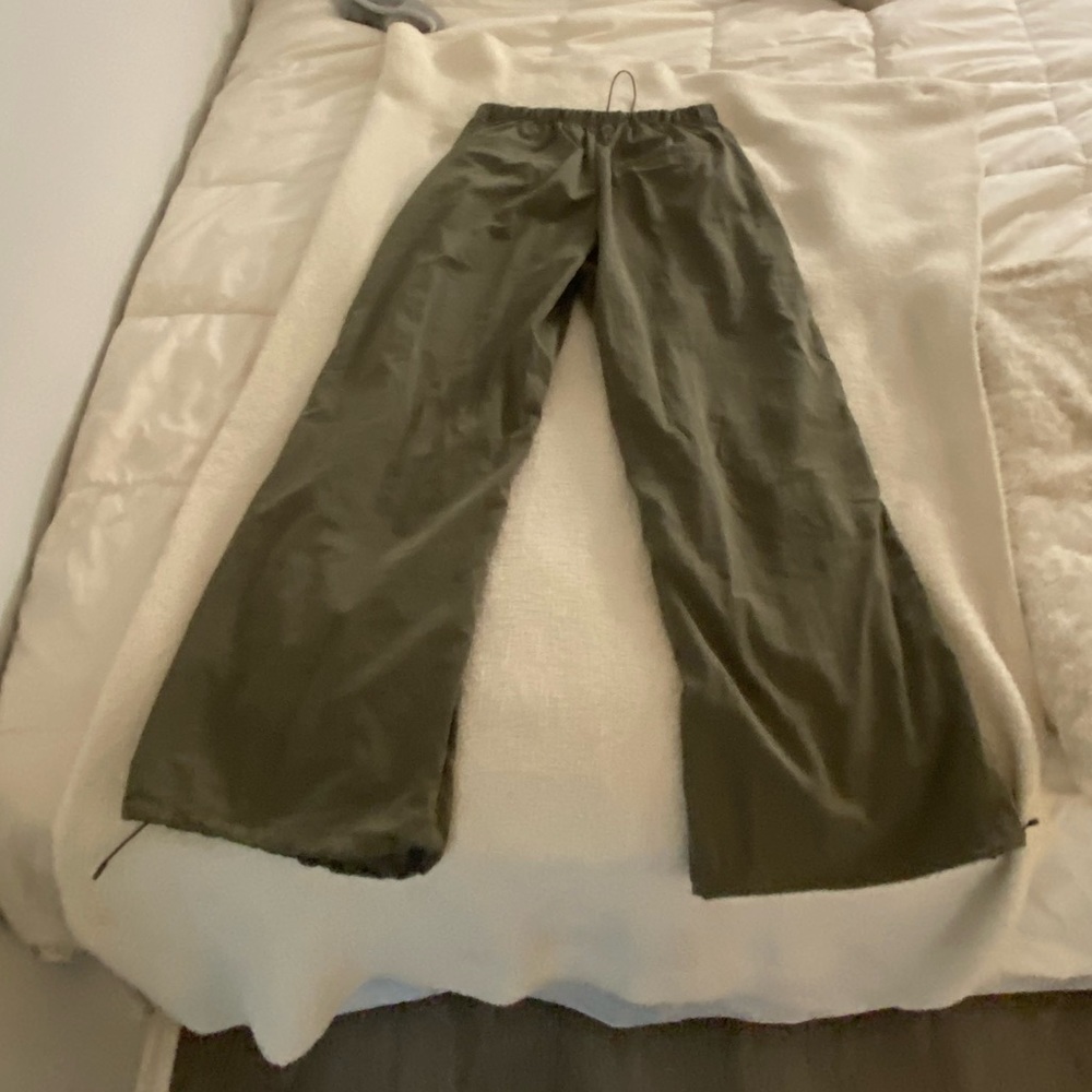 Zara Olive Green Wide Leg Pants - Picture 2 of 4